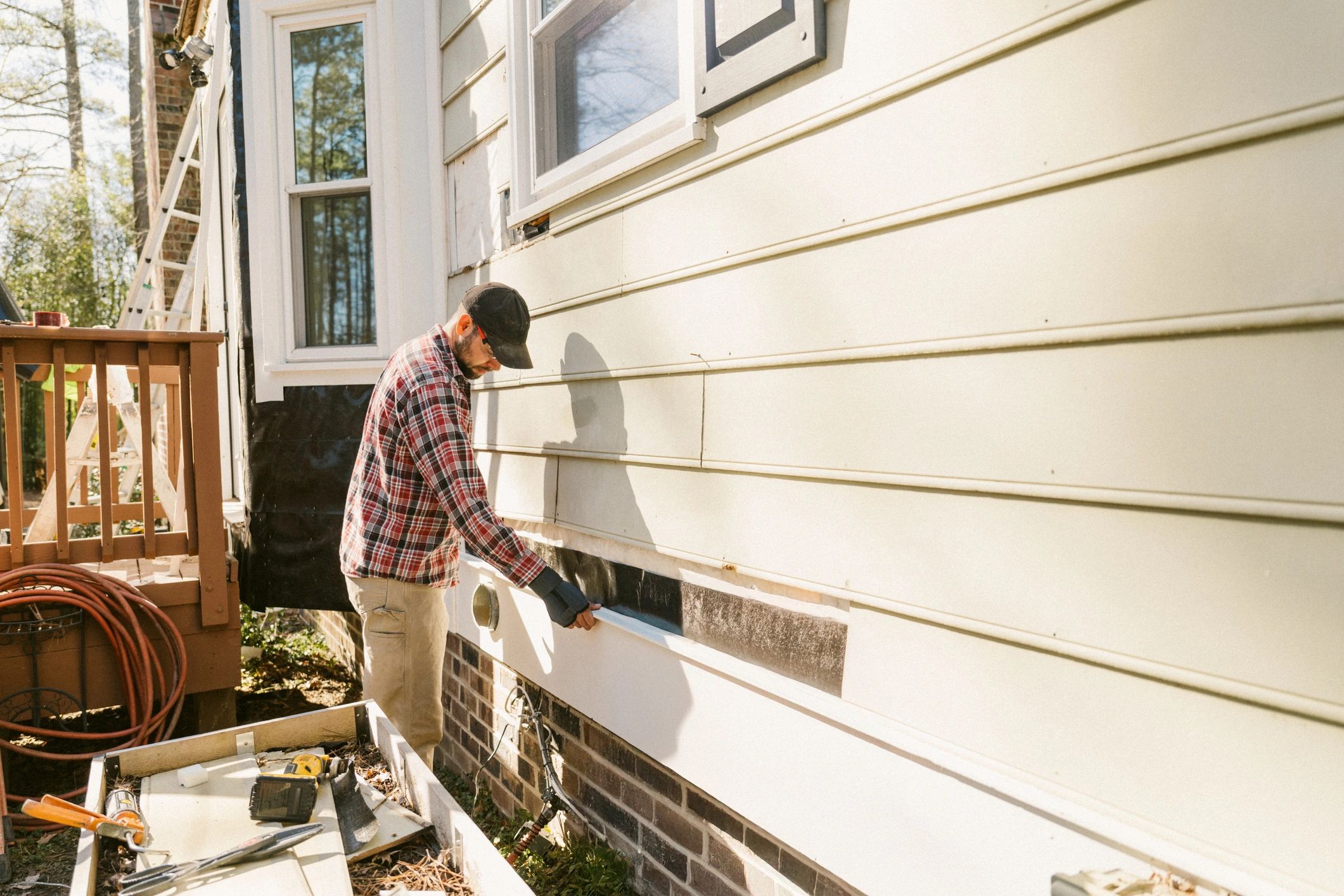 Handyman doing a home repair